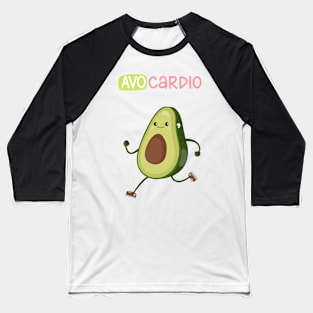 Avocardio funny fitness design Baseball T-Shirt